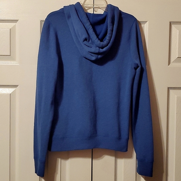 EUC Hollister Women's Large Super Soft Heather Blue Vneck Beach Hoodie - Picture 3 of 3